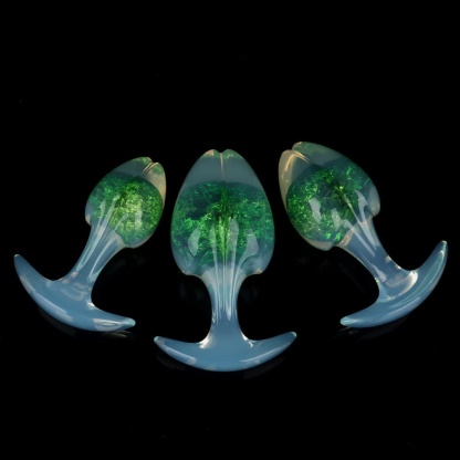 もやし型クリスタルアナルプラグ 9色、3サイズ