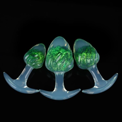 アイスクリーム形状のクリスタル製アナルプラグ9色展開、3サイズ展開