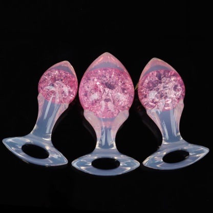 矢印型クリスタルアナルプラグ 9色、3サイズ