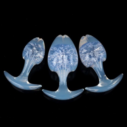 もやし型クリスタルアナルプラグ 9色、3サイズ