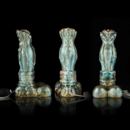 青と金のグラデ「青鸾」風射精ディルド