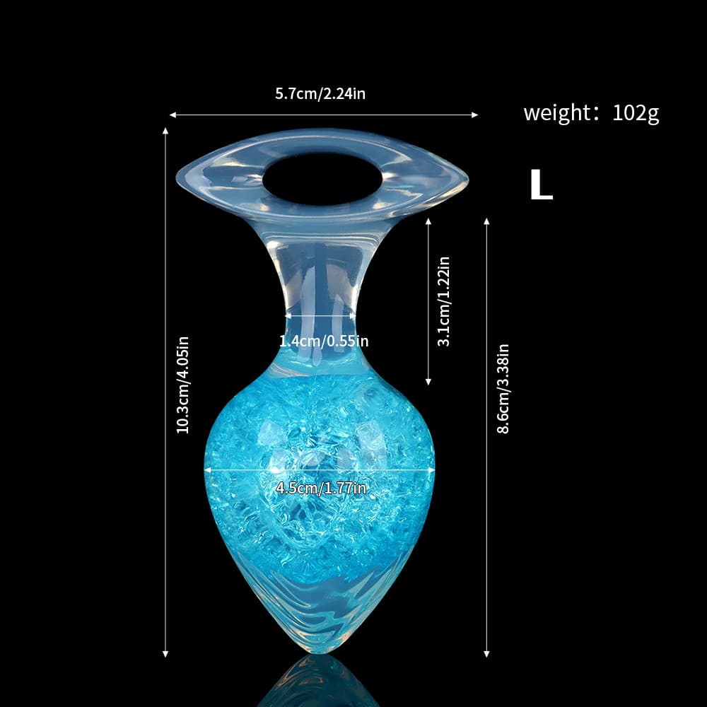 爱心クリスタルアナルプラグ 9色展開、3サイズ展開