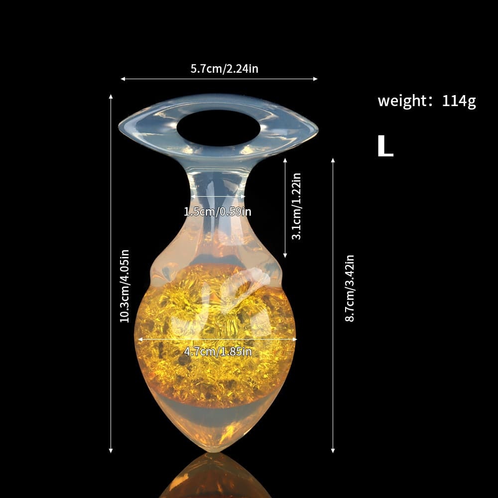 矢印型クリスタルアナルプラグ 9色、3サイズ