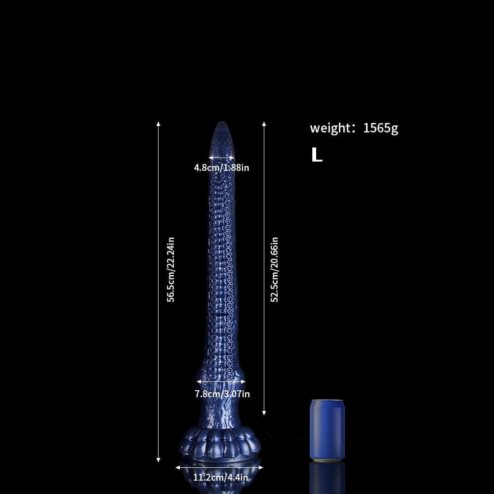 ブルー系ウナギデザインのディルド