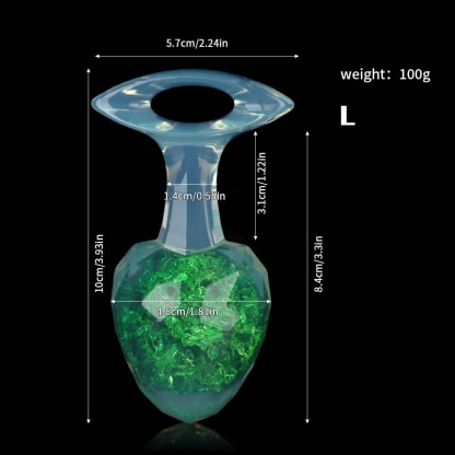 ダイヤモンド型クリスタルアナルプラグ 9色、3サイズ