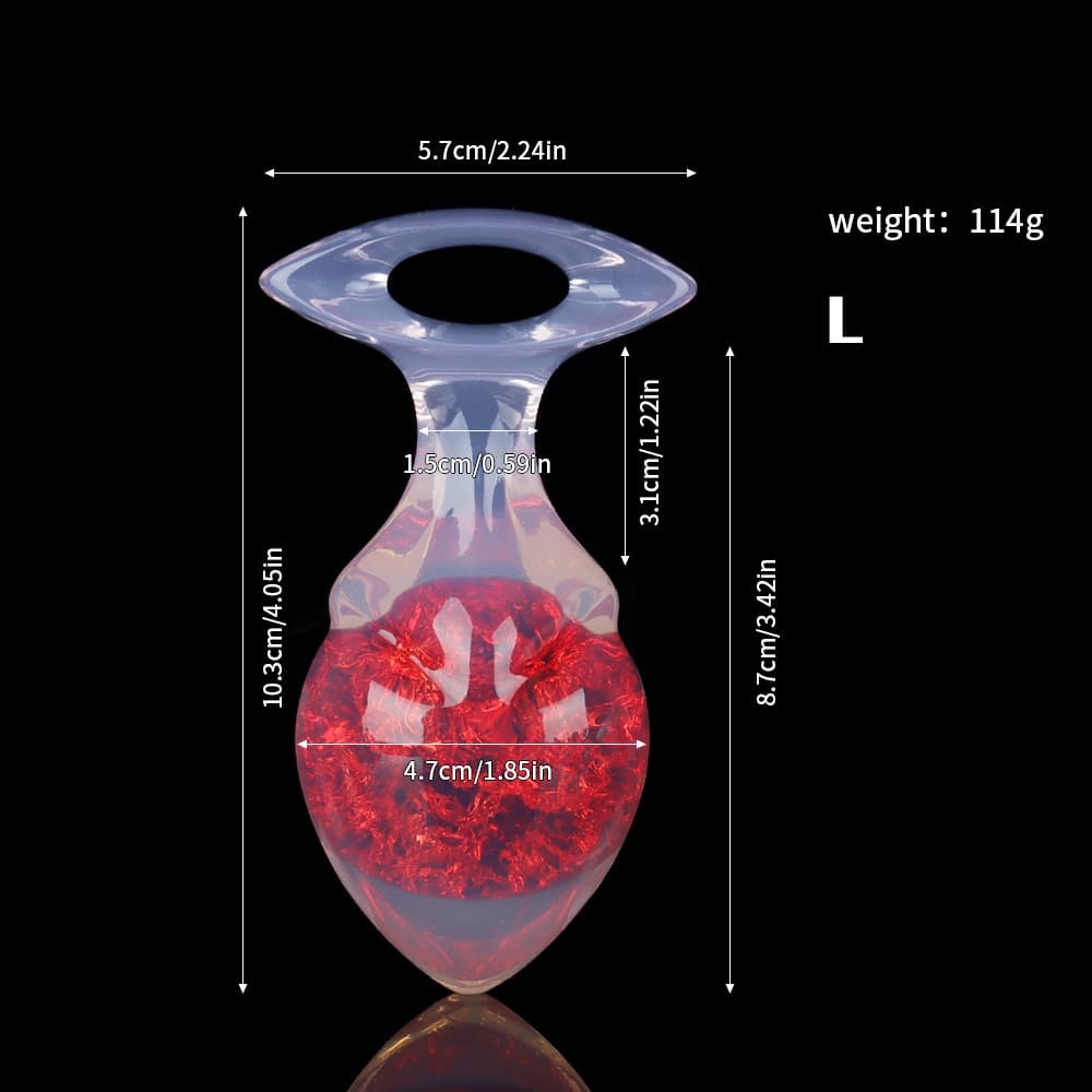 矢印型クリスタルアナルプラグ 9色、3サイズ