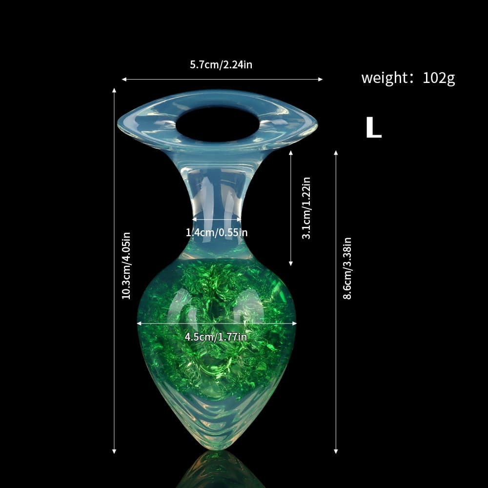 爱心クリスタルアナルプラグ 9色展開、3サイズ展開