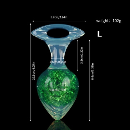 爱心クリスタルアナルプラグ 9色展開、3サイズ展開