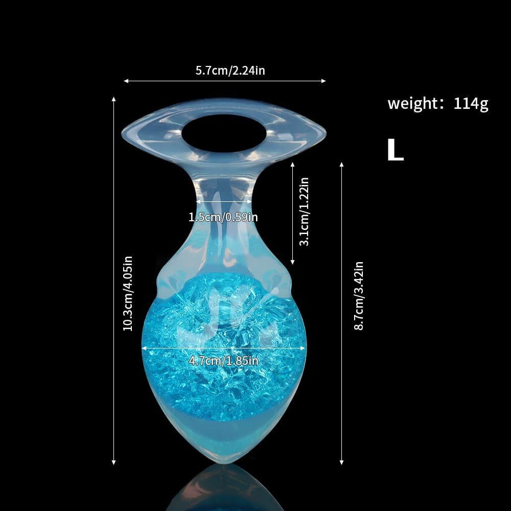 矢印型クリスタルアナルプラグ 9色、3サイズ