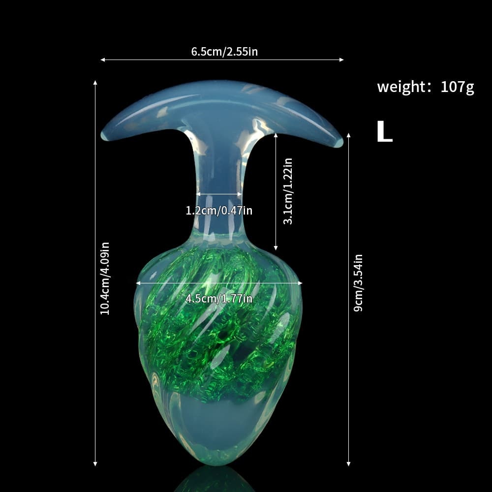 アイスクリーム形状のクリスタル製アナルプラグ9色展開、3サイズ展開