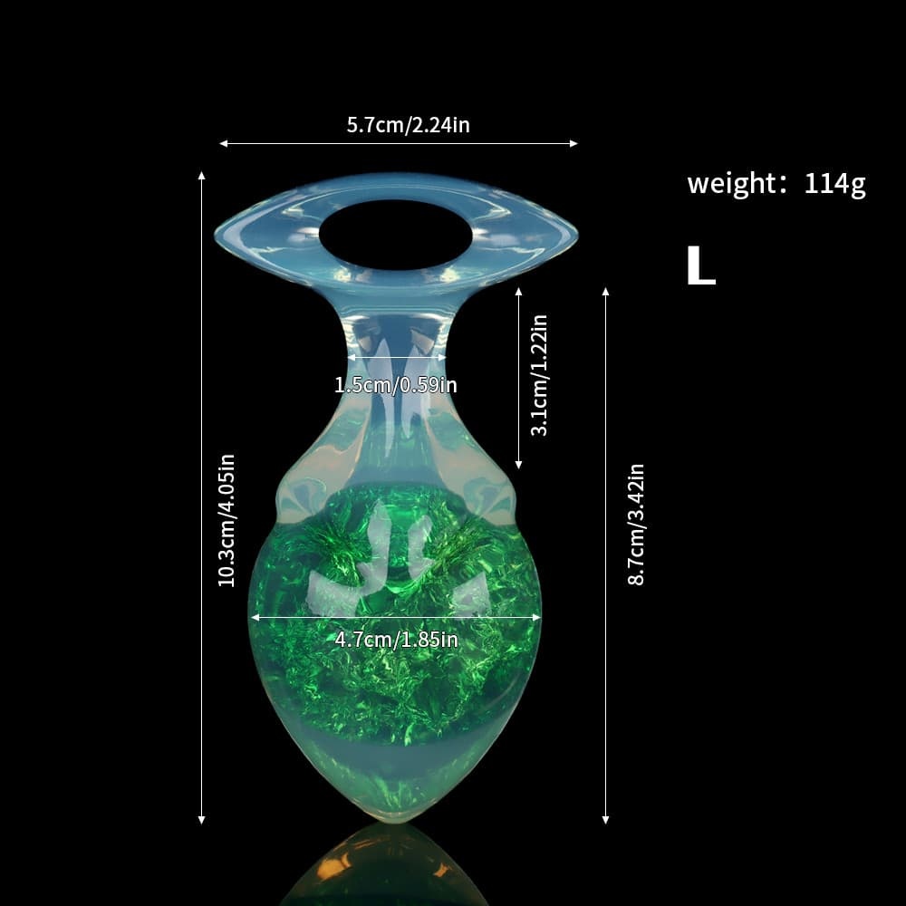 矢印型クリスタルアナルプラグ 9色、3サイズ