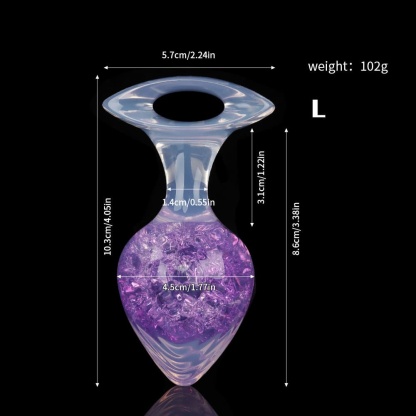 爱心クリスタルアナルプラグ 9色展開、3サイズ展開