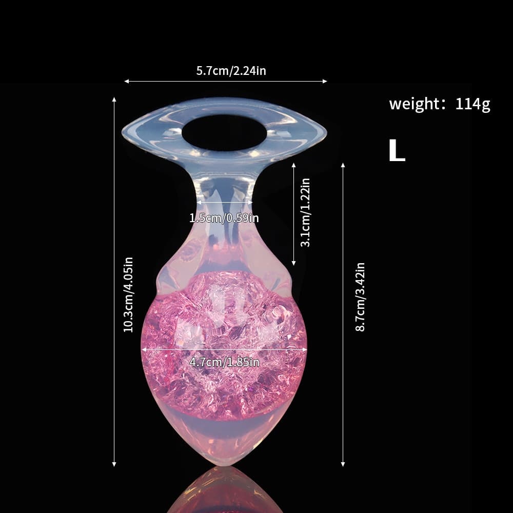 矢印型クリスタルアナルプラグ 9色、3サイズ