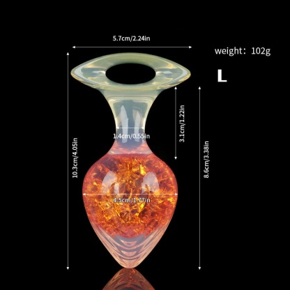 爱心クリスタルアナルプラグ 9色展開、3サイズ展開