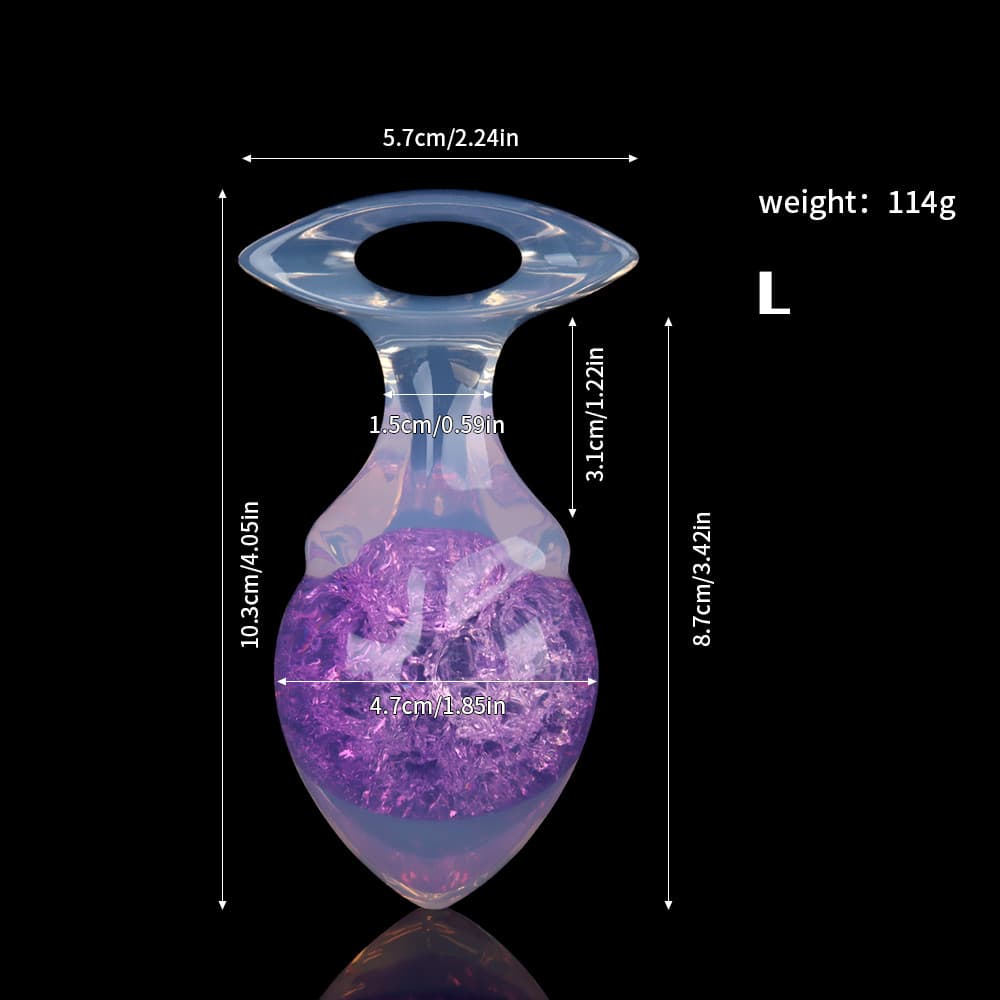 矢印型クリスタルアナルプラグ 9色、3サイズ