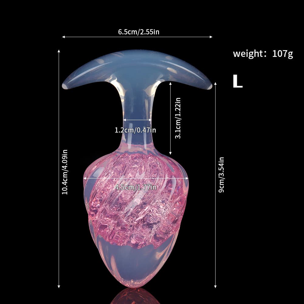 アイスクリーム形状のクリスタル製アナルプラグ9色展開、3サイズ展開