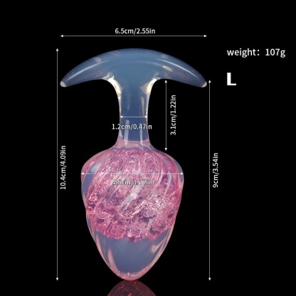 アイスクリーム形状のクリスタル製アナルプラグ9色展開、3サイズ展開
