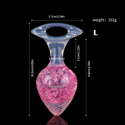 爱心クリスタルアナルプラグ 9色展開、3サイズ展開