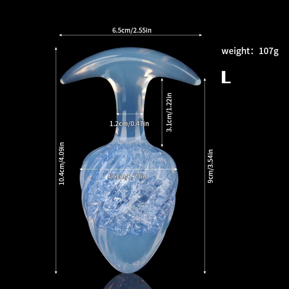 アイスクリーム形状のクリスタル製アナルプラグ9色展開、3サイズ展開