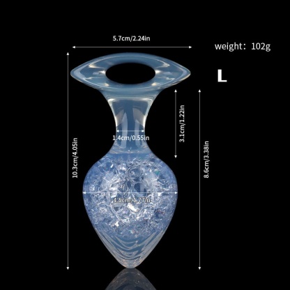 爱心クリスタルアナルプラグ 9色展開、3サイズ展開