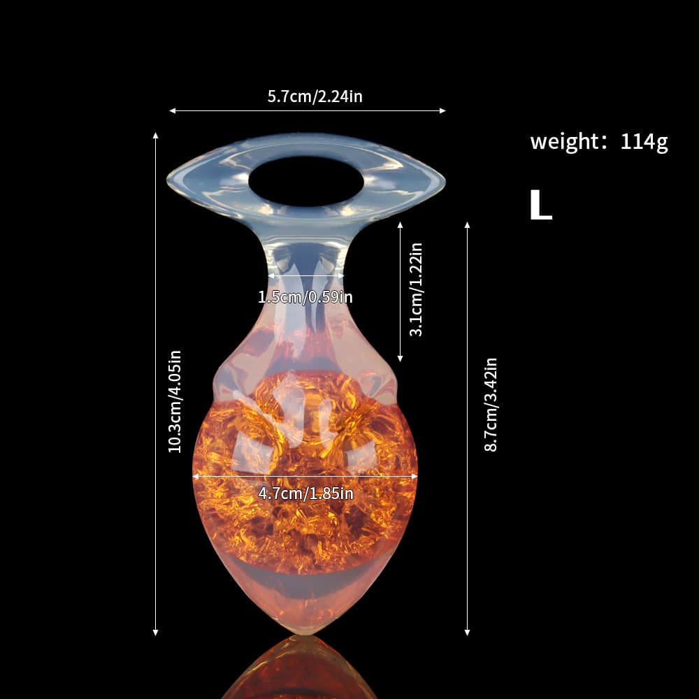 矢印型クリスタルアナルプラグ 9色、3サイズ