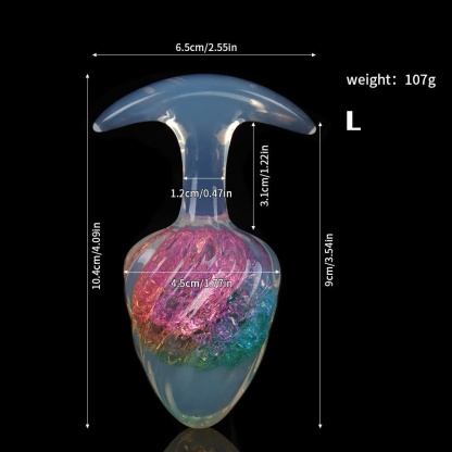 アイスクリーム形状のクリスタル製アナルプラグ9色展開、3サイズ展開