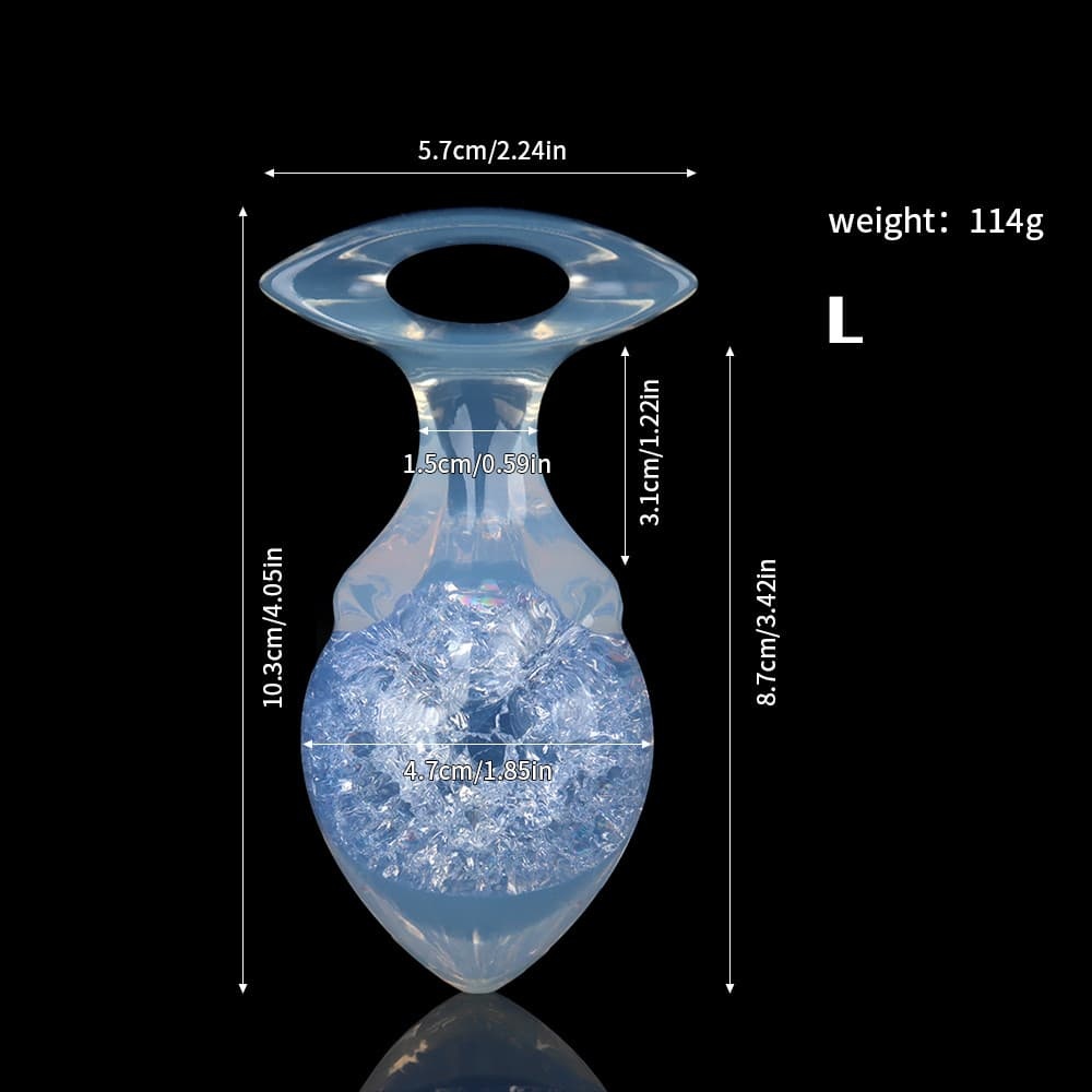 矢印型クリスタルアナルプラグ 9色、3サイズ