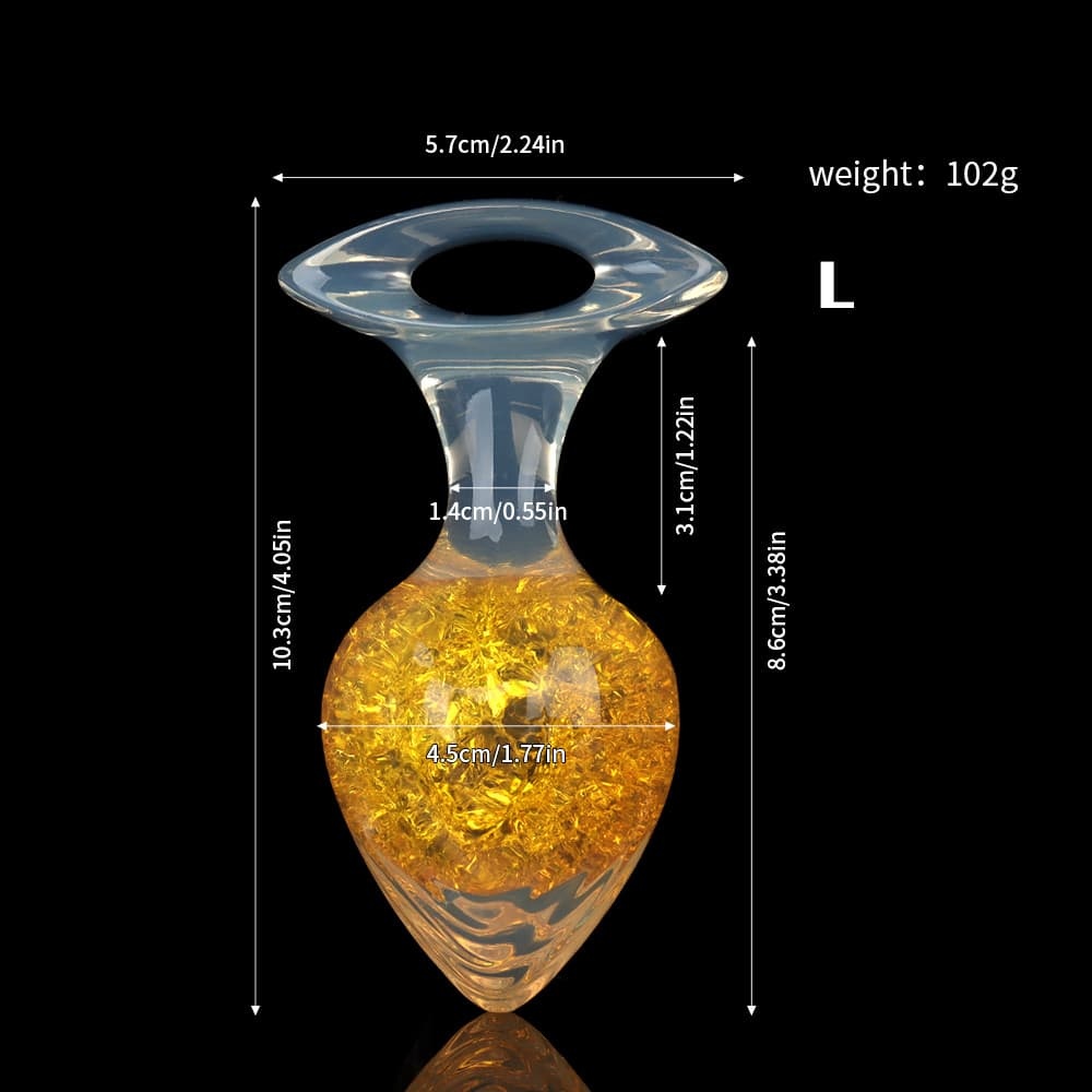 爱心クリスタルアナルプラグ 9色展開、3サイズ展開