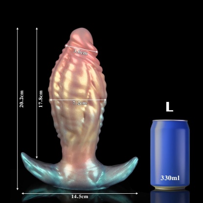 幻のような色合いで彩られたワンダーサラマンダー型アナルプラグ