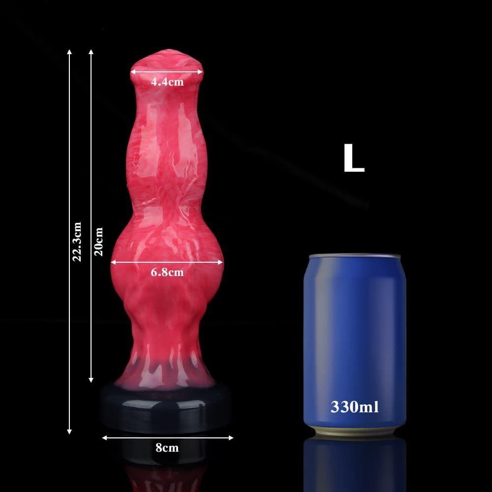 ピンクカラーの「スキンドッグ」ディルド 成人向け快楽アイテム