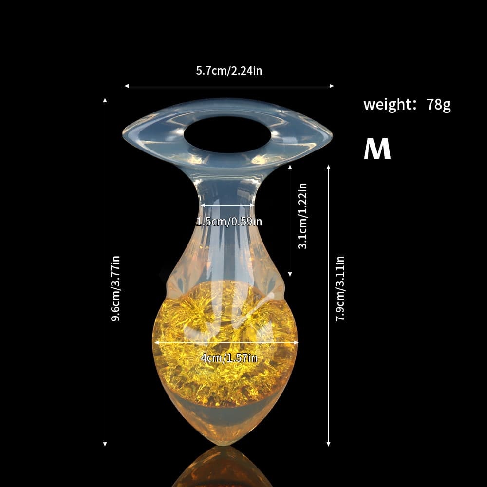 矢印型クリスタルアナルプラグ 9色、3サイズ
