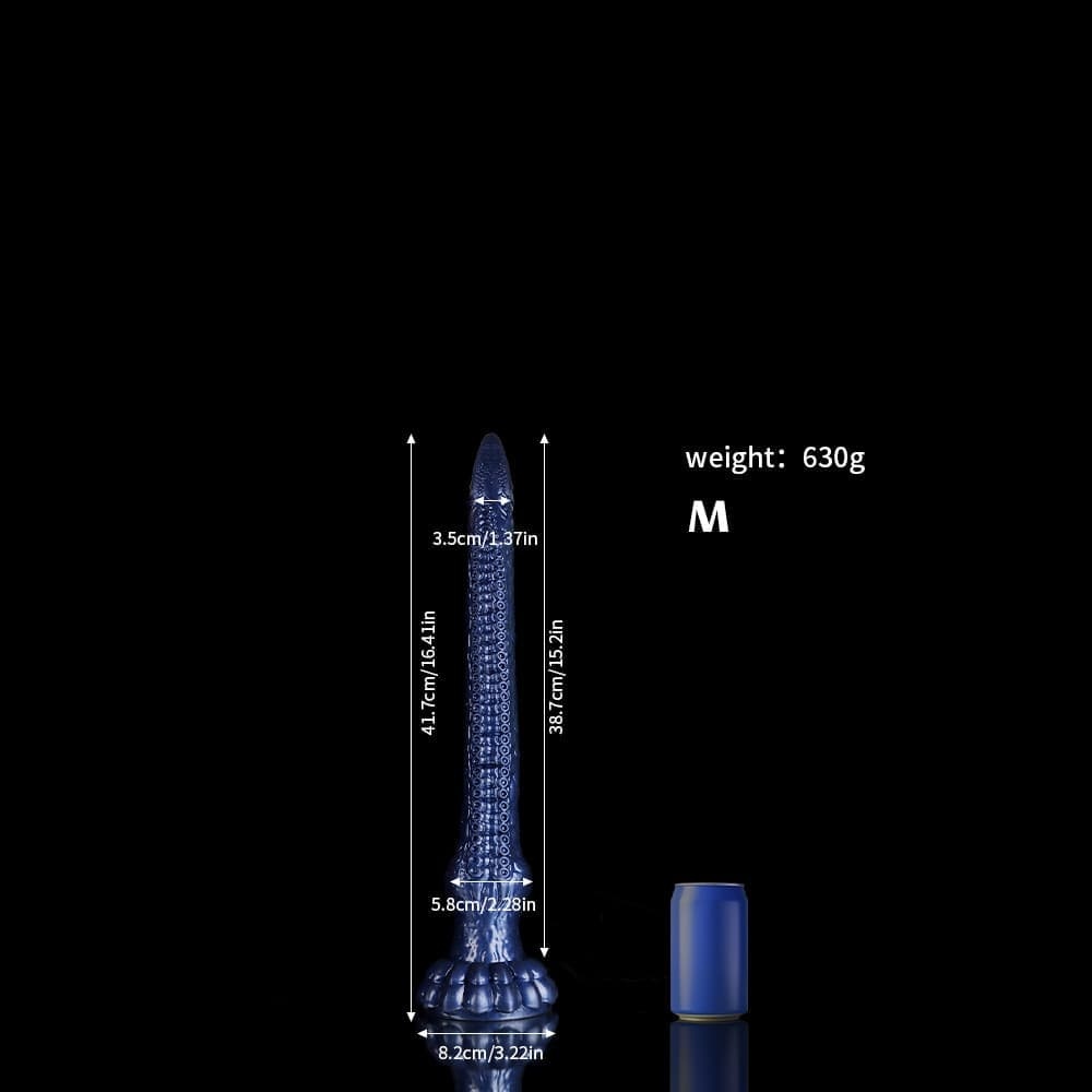 ブルー系ウナギデザインのディルド