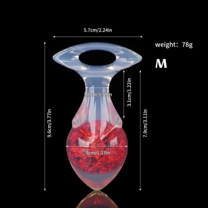 矢印型クリスタルアナルプラグ 9色、3サイズ