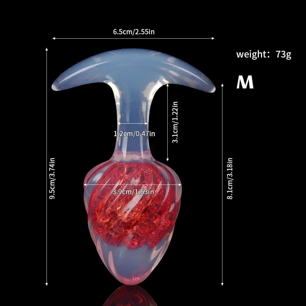 アイスクリーム形状のクリスタル製アナルプラグ9色展開、3サイズ展開