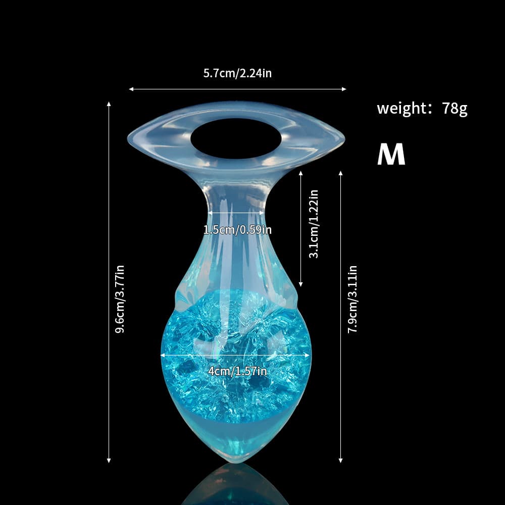 矢印型クリスタルアナルプラグ 9色、3サイズ
