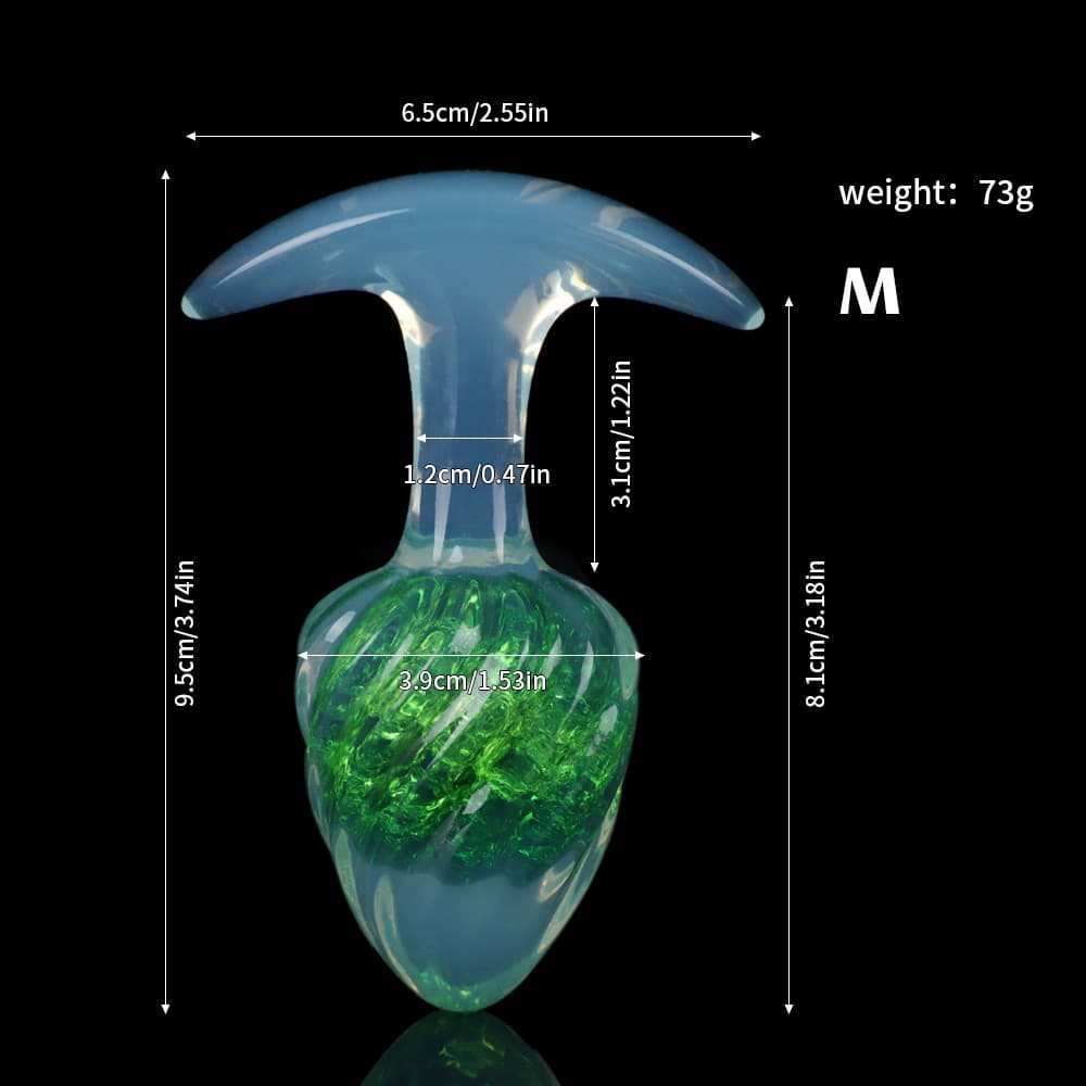 アイスクリーム形状のクリスタル製アナルプラグ9色展開、3サイズ展開