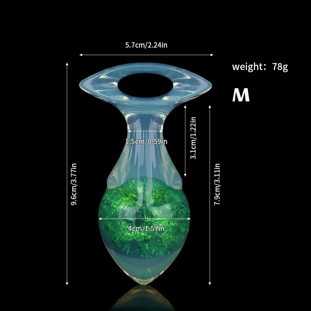 矢印型クリスタルアナルプラグ 9色、3サイズ