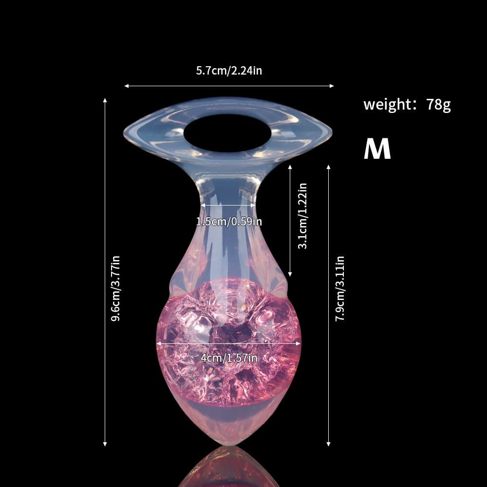 矢印型クリスタルアナルプラグ 9色、3サイズ