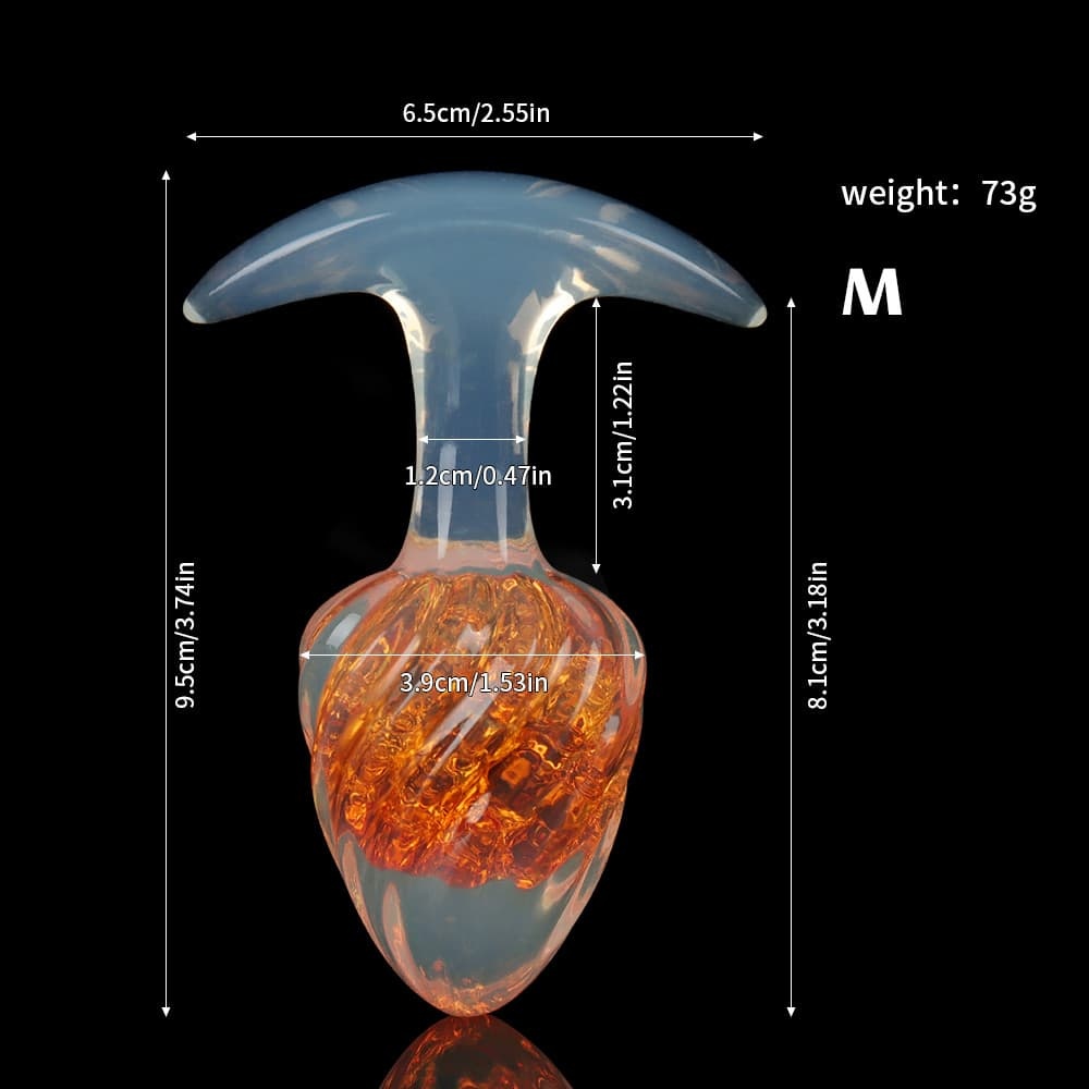 アイスクリーム形状のクリスタル製アナルプラグ9色展開、3サイズ展開