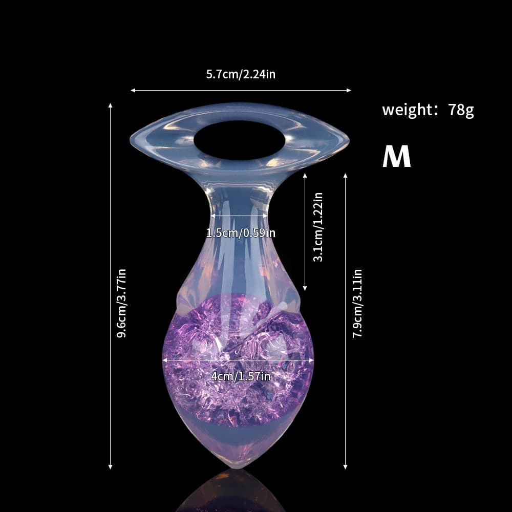 矢印型クリスタルアナルプラグ 9色、3サイズ