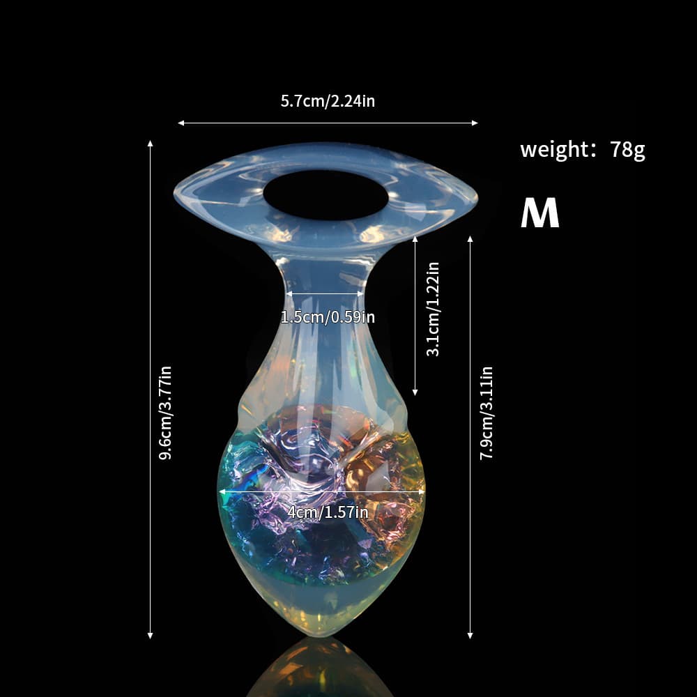 矢印型クリスタルアナルプラグ 9色、3サイズ