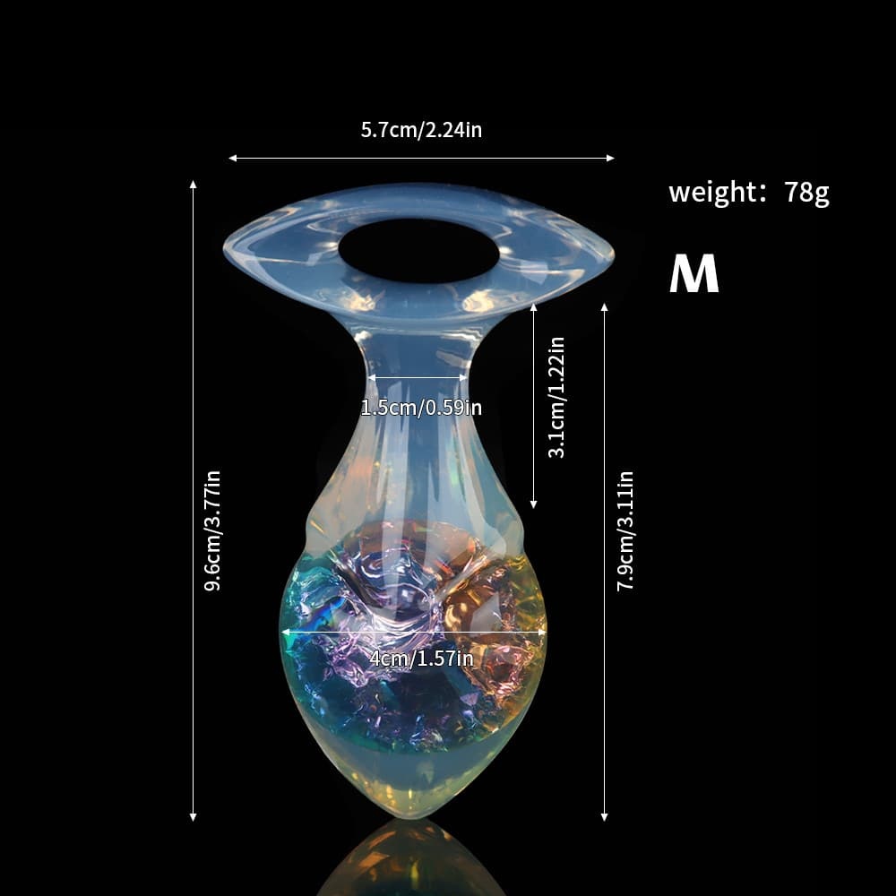矢印型クリスタルアナルプラグ 9色、3サイズ