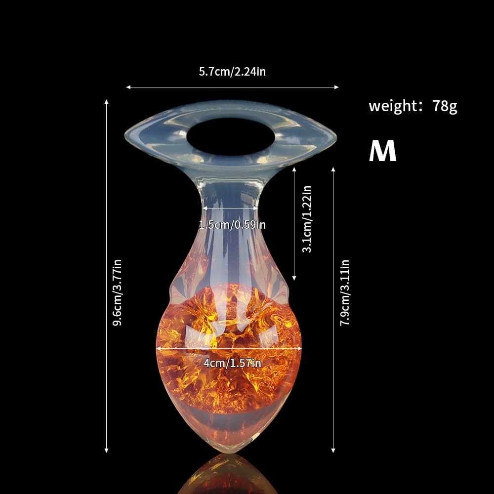 矢印型クリスタルアナルプラグ 9色、3サイズ
