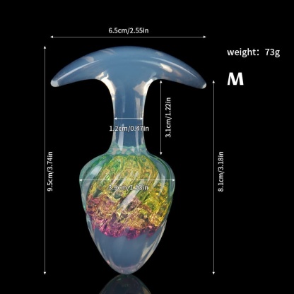 アイスクリーム形状のクリスタル製アナルプラグ9色展開、3サイズ展開