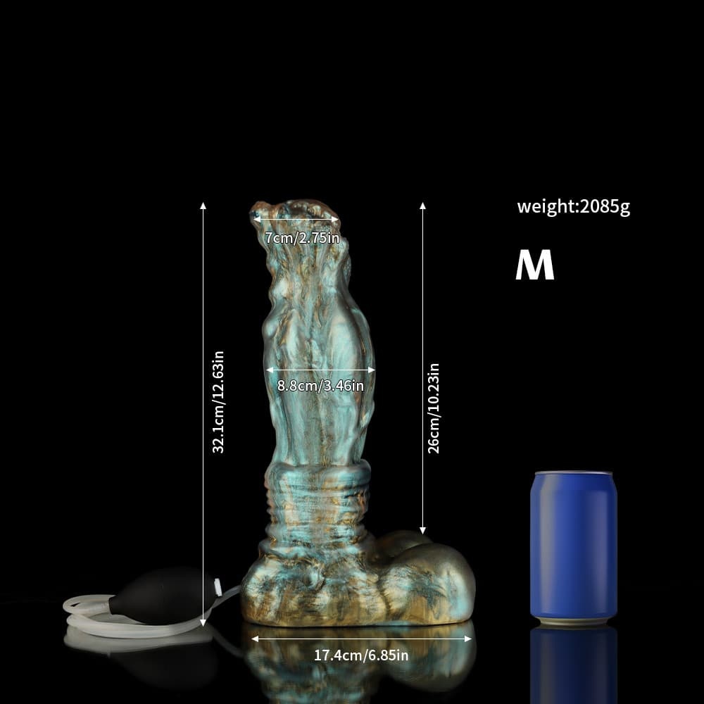 青と金のグラデ「青鸾」風射精ディルド