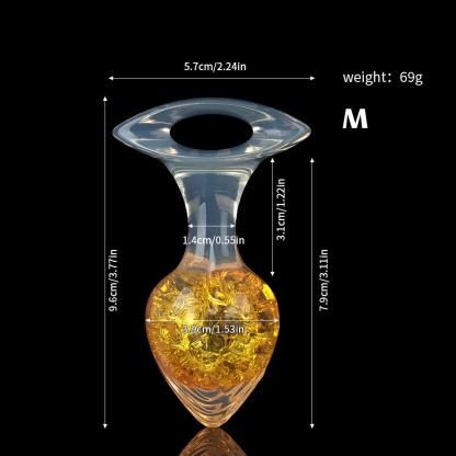 爱心クリスタルアナルプラグ 9色展開、3サイズ展開