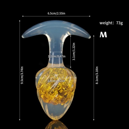 アイスクリーム形状のクリスタル製アナルプラグ9色展開、3サイズ展開
