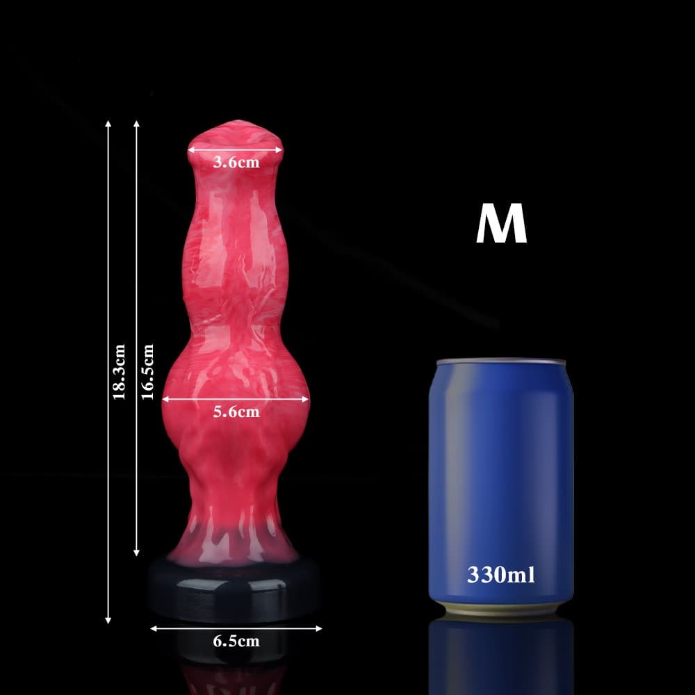 ピンクカラーの「スキンドッグ」ディルド 成人向け快楽アイテム