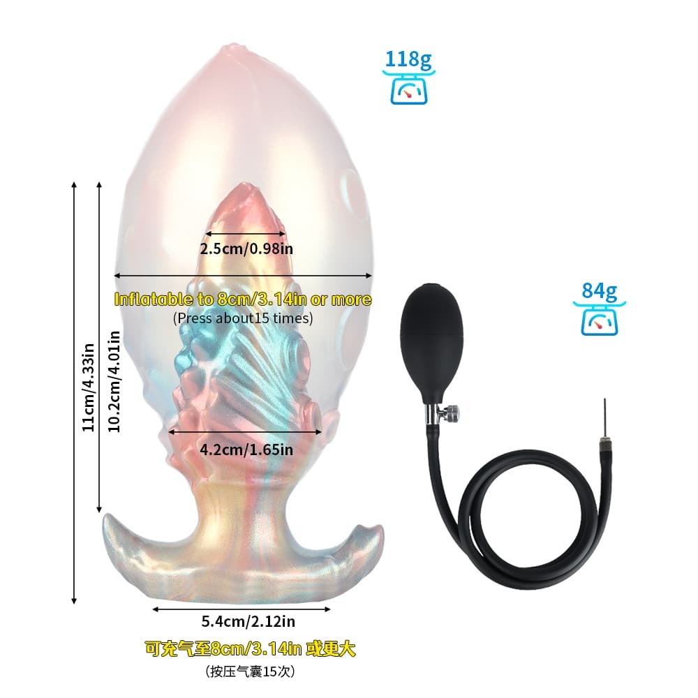 カラフルな空気入りディルド