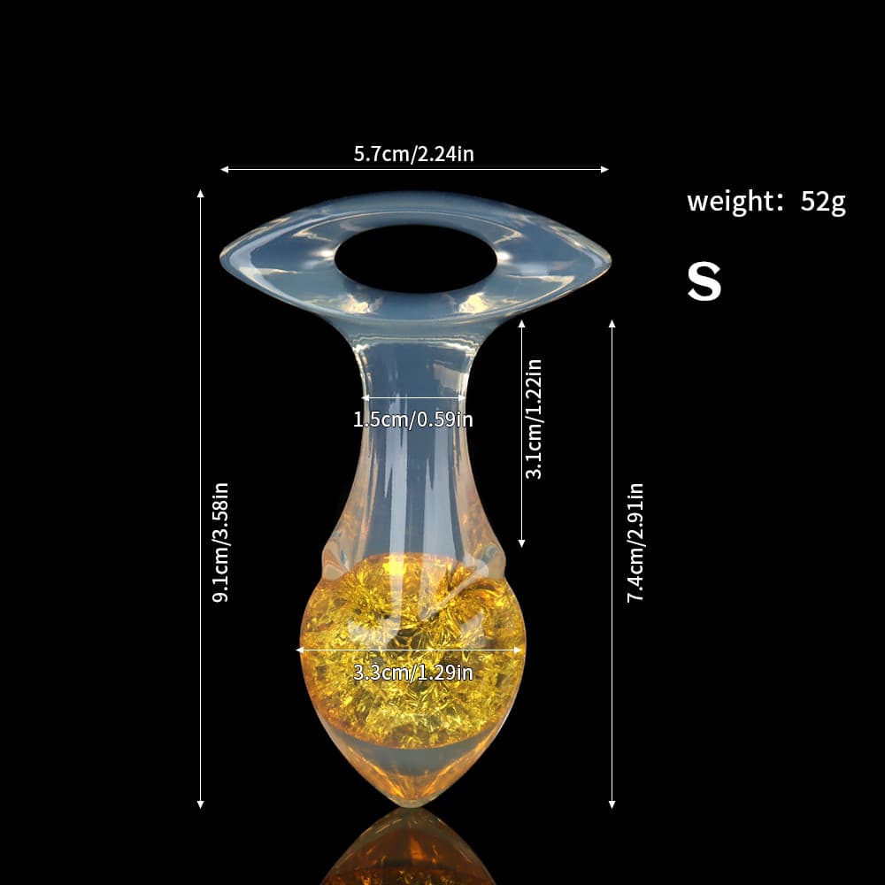 矢印型クリスタルアナルプラグ 9色、3サイズ